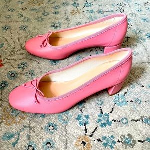 J. Crew pink ballet block heels